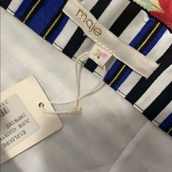 NWT MAJE STRIPED MINI SKIRT SIZE 34 - Picture 3 of 6